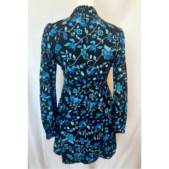 LN Motel Rocks Haria Bow Dress | from Topshop Asos Blue Floral Retro Grandmacore - Picture 3 of 10